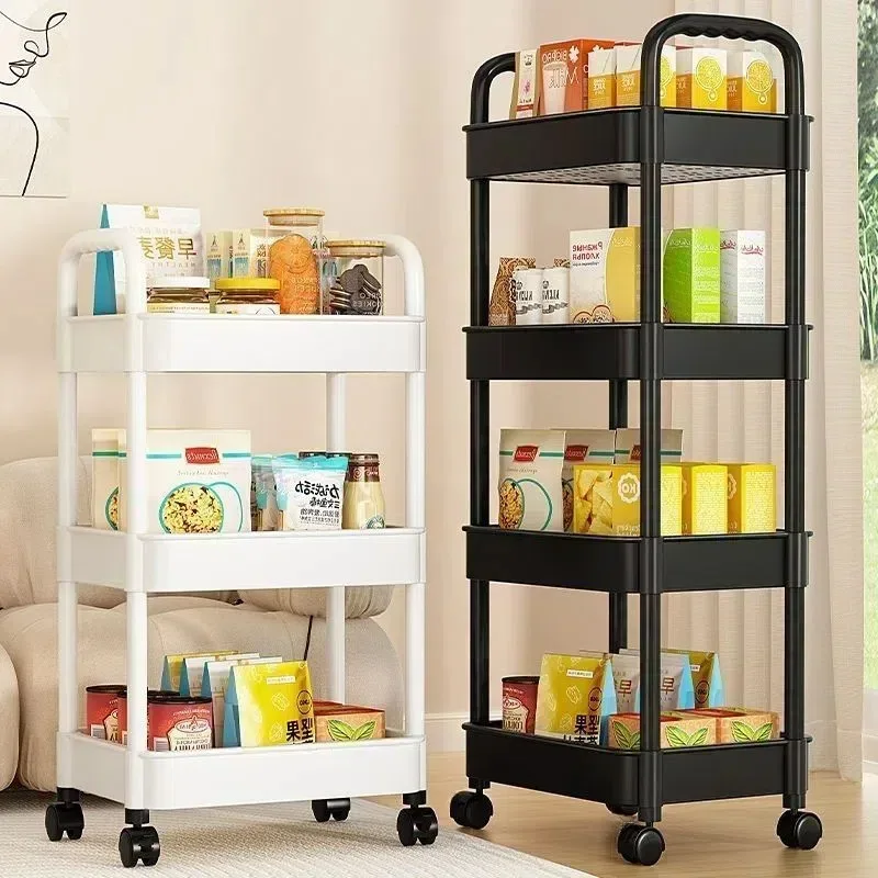 Baby Clothing Organizer - Multi-Tier Rolling Storage Cart Mobile Shelf