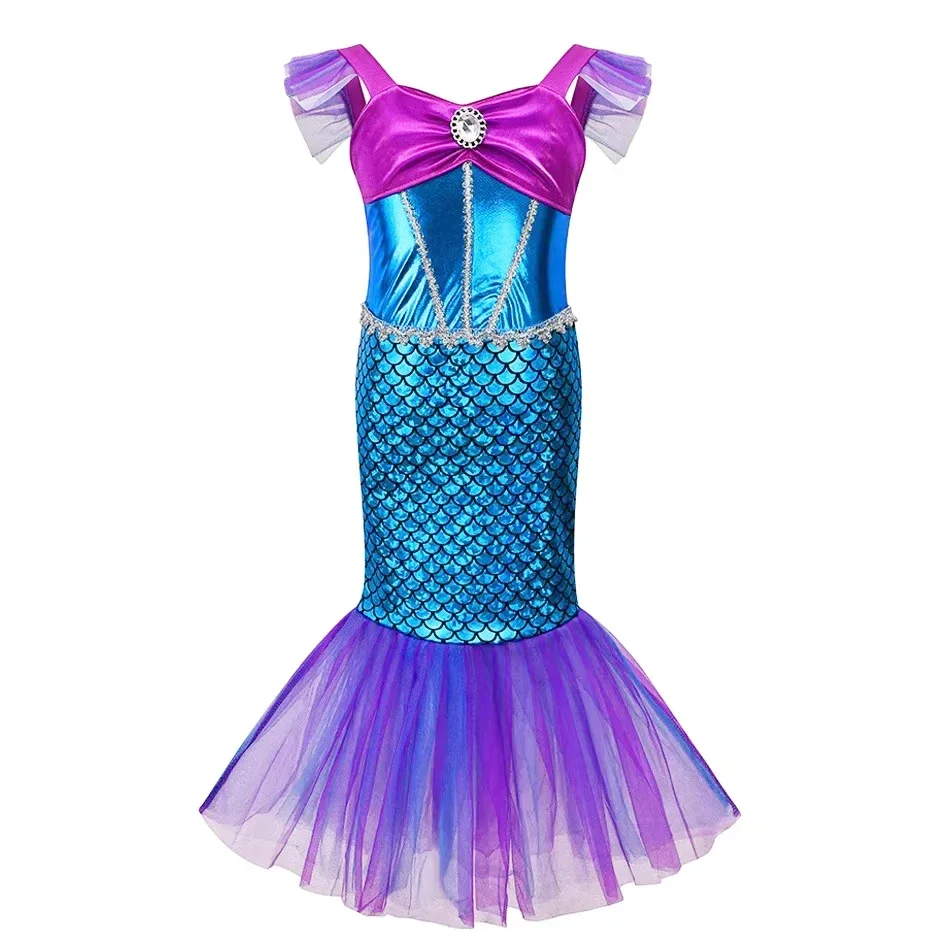 Mermaid Dress Girls Kids Cospl - Baby Clothing Size 评论和价格