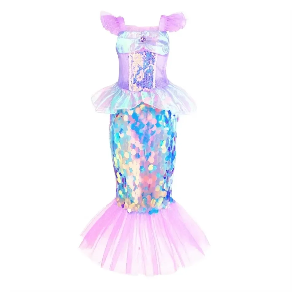 Mermaid Dress Girls Kids Cospl - Baby Clothing Size 评论和价格
