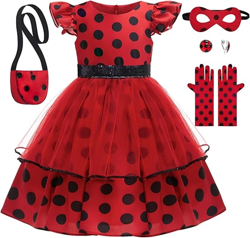 Girls Cosplay Costume Polka Do - Baby Clothing Size 评论和价格