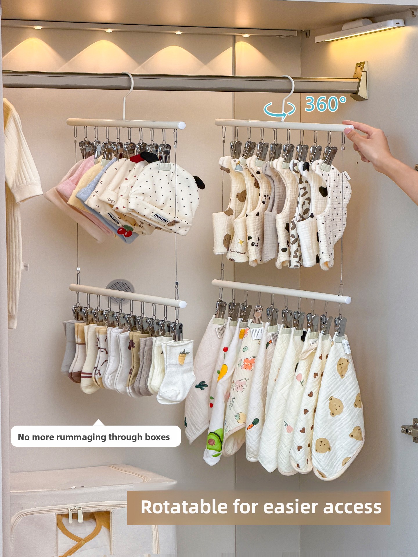 Baby Pants Hanger with Multipl - Baby Clothing Organizer 评论和价格