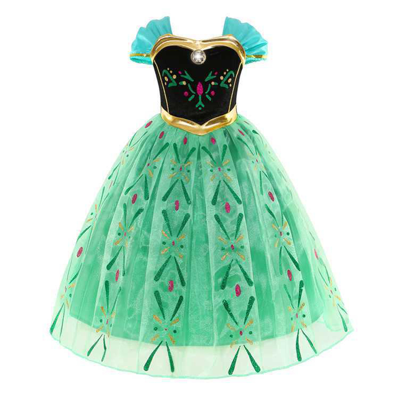 Elsa Anna Princess Dresses Gir - Baby Clothing Size 评论和价格