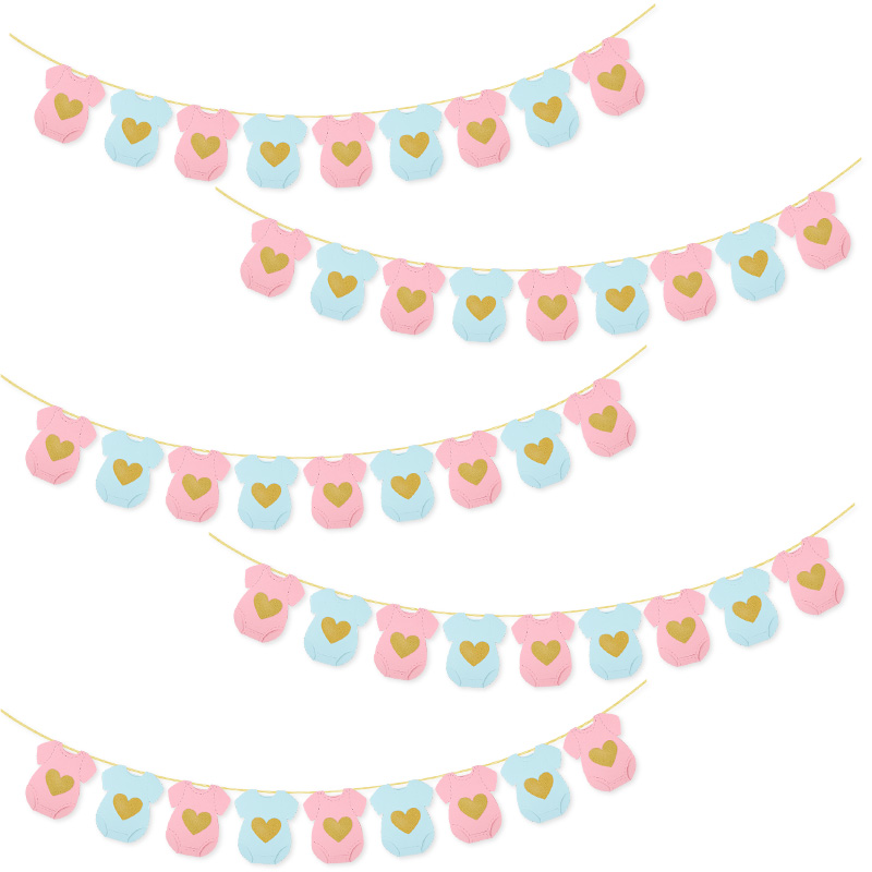 Baby Shower Paper Garland Shor - Baby Clothing Rail 评论和价格