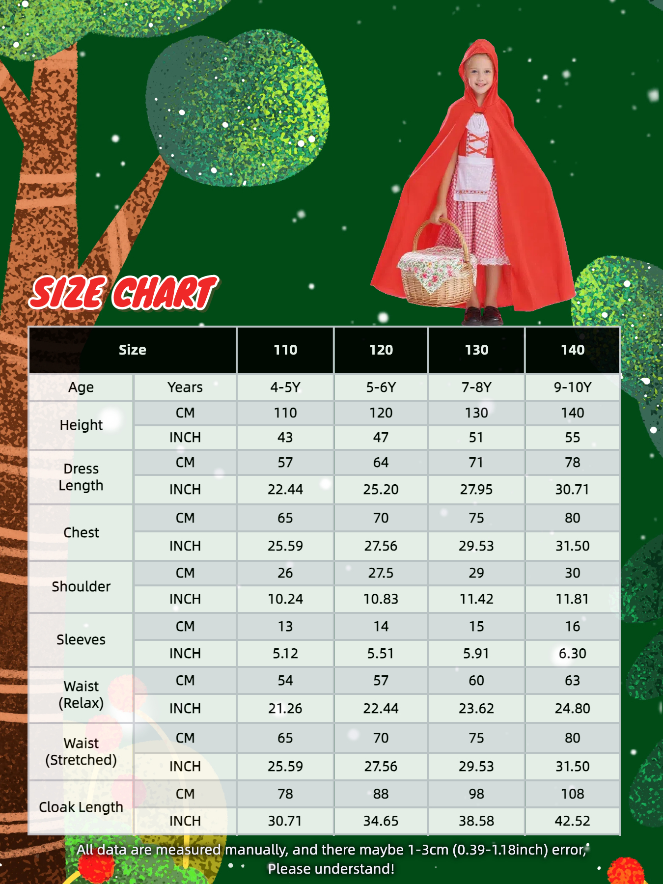 Kids Little Red Riding Hood Co - Baby Clothing Size 评论和价格