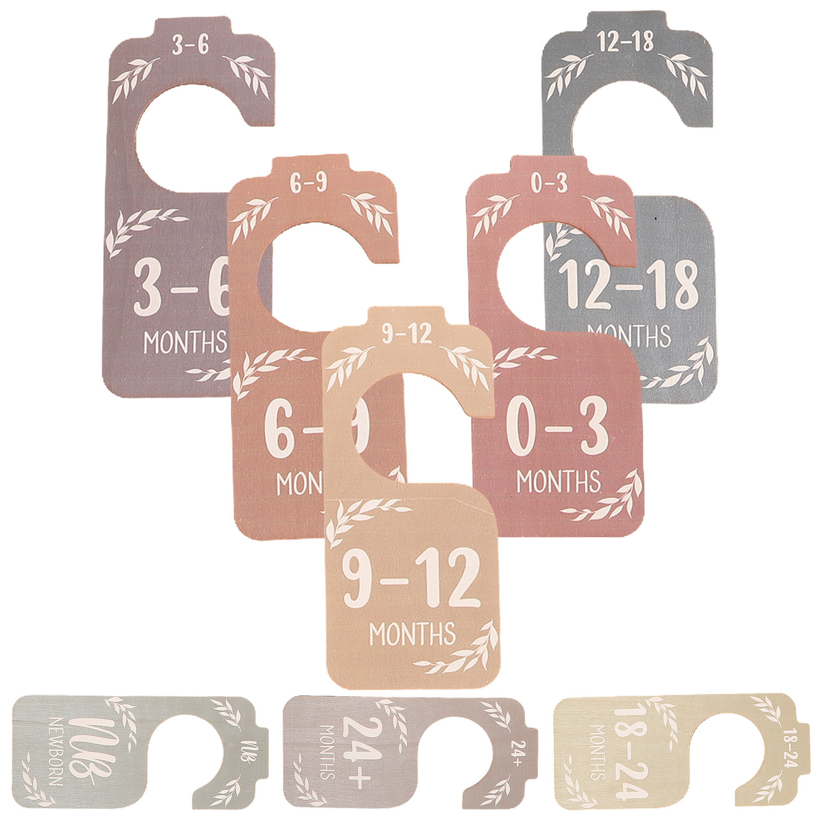 8Pcs Wooden Baby Clothing Size - Baby Clothing Organizer 评论和价格