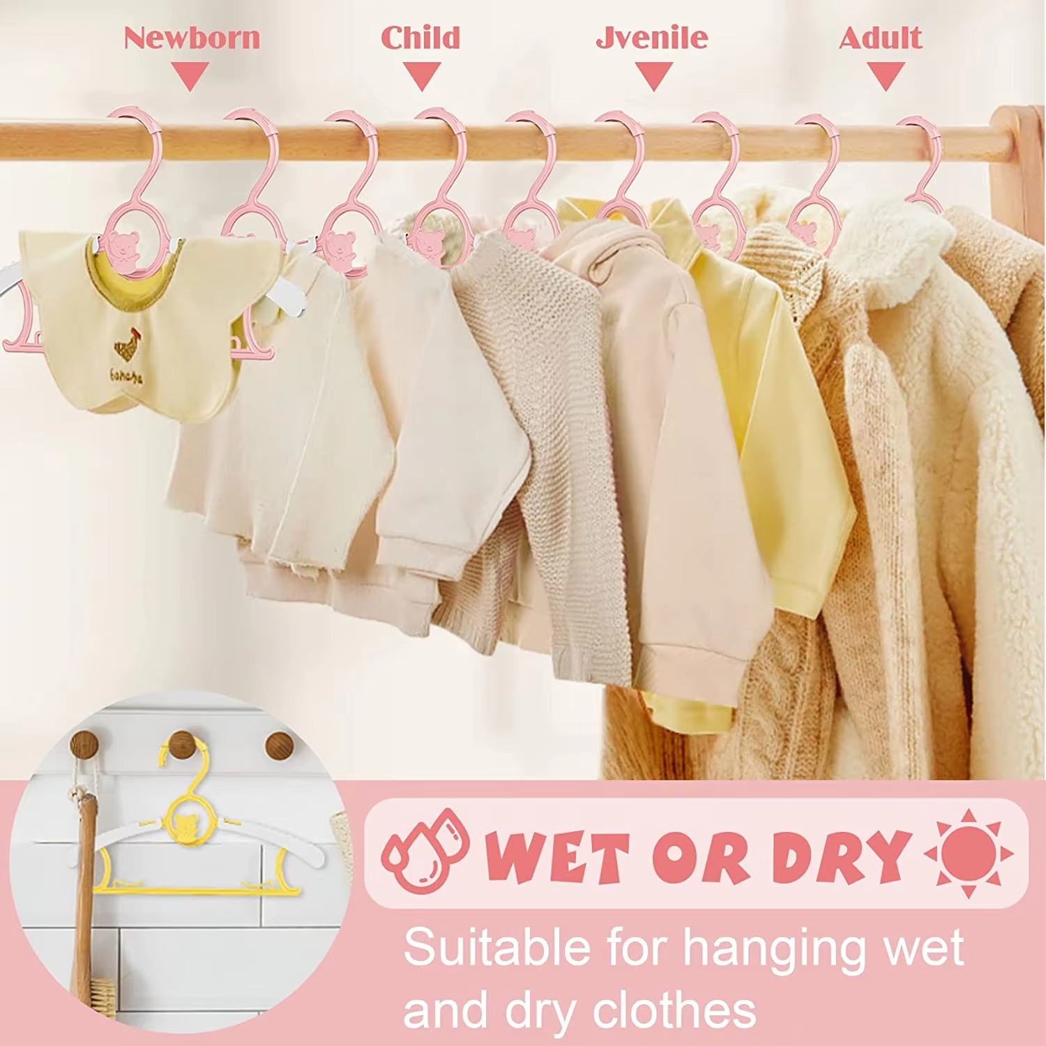 10Pack Anti-Slip Baby Clothes  - Baby Clothing Organizer 评论和价格