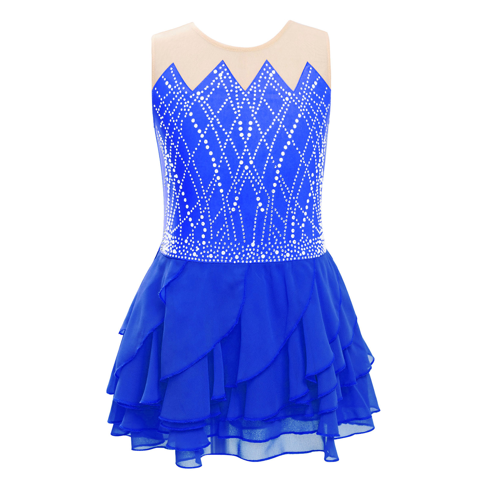 Girls Mesh Figure Skating Dres - Baby Clothing Size 评论和价格
