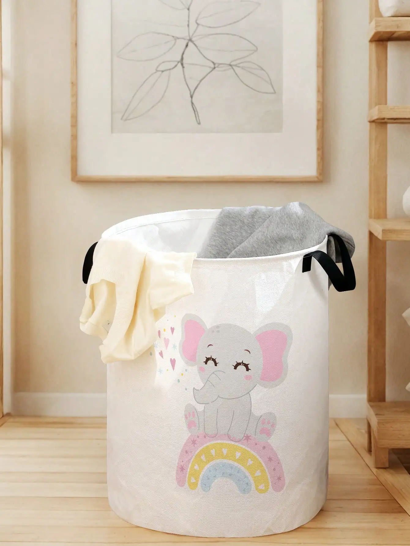 1pc Cute Elephant Pattern Fold - Baby Clothing Organizer 评论和价格