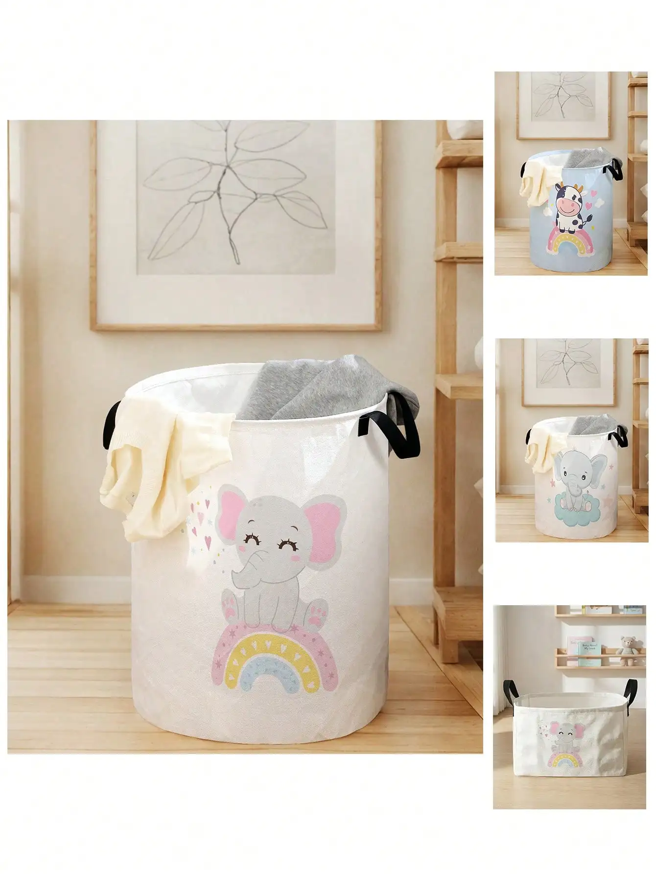 1pc Cute Elephant Pattern Fold - Baby Clothing Organizer 评论和价格