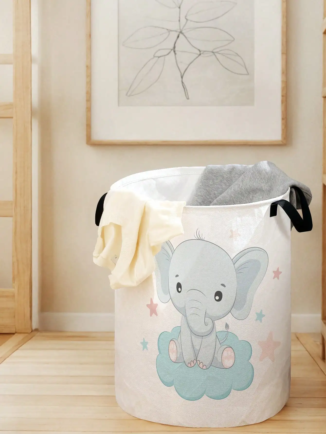1pc Cute Elephant Pattern Fold - Baby Clothing Organizer 评论和价格
