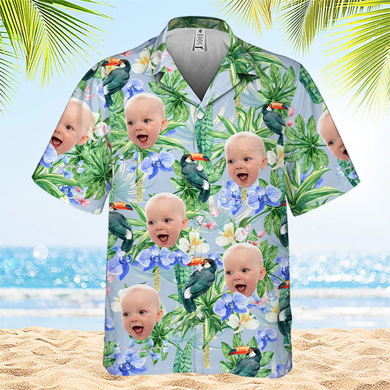 Face Photo Baby Shirts For Men - Baby Clothing Hawaii 评论和价格
