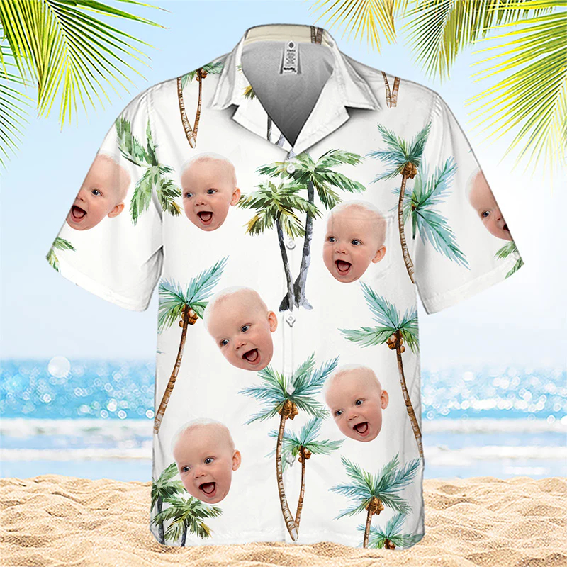 Face Photo Baby Shirts For Men - Baby Clothing Hawaii 评论和价格