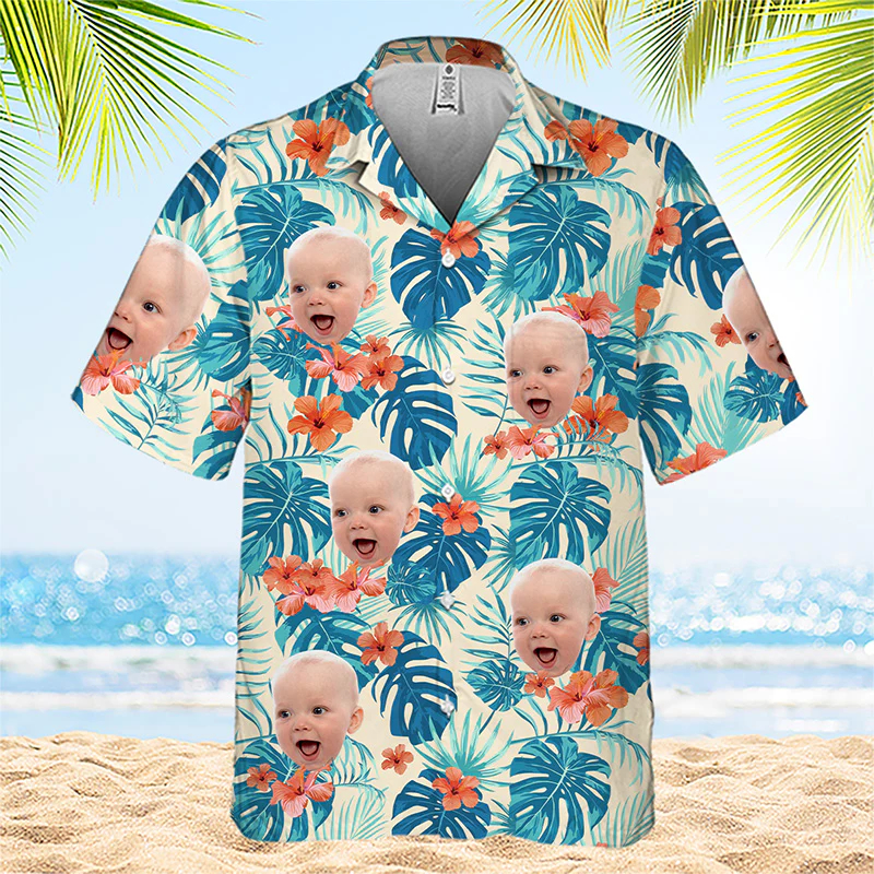 Face Photo Baby Shirts For Men - Baby Clothing Hawaii 评论和价格