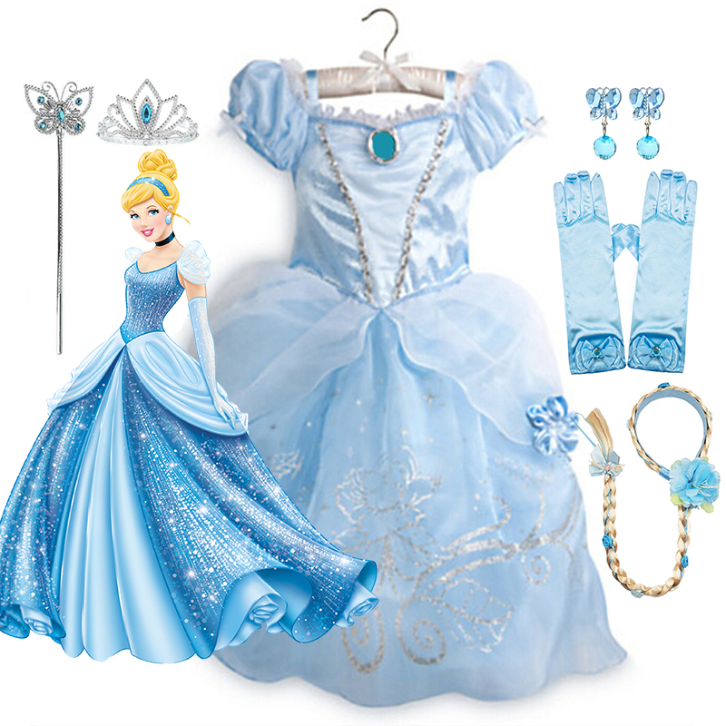 Girls Cosplay Disney Cinderell - Baby Clothing Size 评论和价格