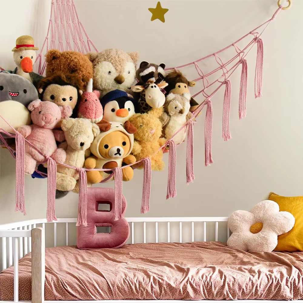 Cotton Toy Hammocks Wall Corne - Baby Clothing Organizer 评论和价格